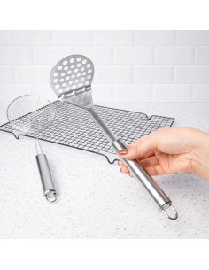Amassador de Batatas e Legumes Espremedor Manual Inox 28cm 2
