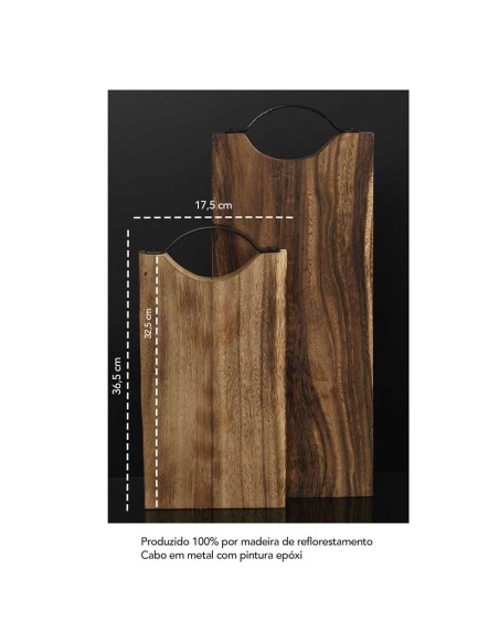 Tabua de Carne Servir Frios Cozinha Madeira Reflorestamento