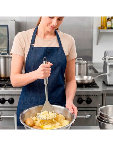 Amassador de Batatas e Legumes Espremedor Manual Inox 28cm