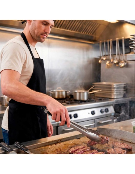 Pegador Pinça Alimentos Carne Grande Inox Profissional 39cm