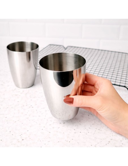 Copo Inox Drinks Coquetel Bar Buffet Agua Aço Brilho 360ml