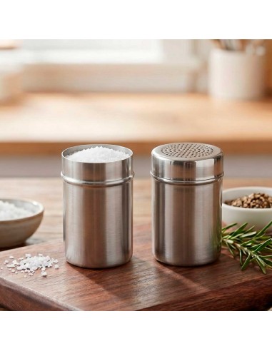 Saleiro Inox Porta Tempero Condimentos Tampa 230ml