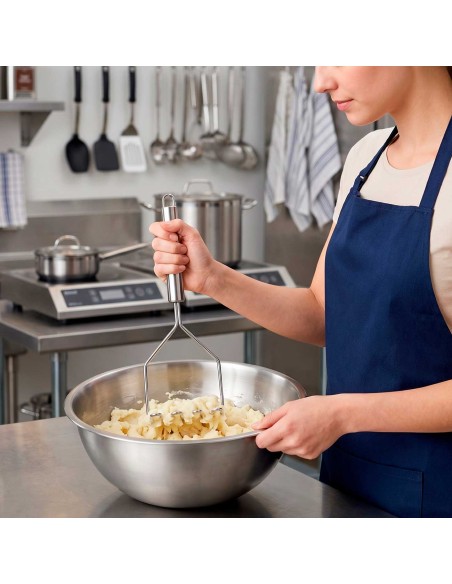 Amassador de Batatas e Legumes Espremedor Manual Inox 23cm