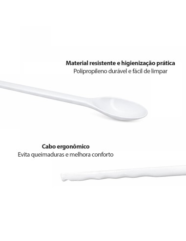 Colher Profissional Grande Branca Culinaria...