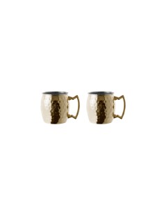 Mini Caneca Moscow Mule Inox Dourado Velho 60ml Finger...