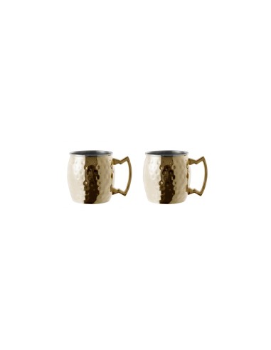 Mini Caneca Moscow Mule Inox Dourado Velho 60ml...
