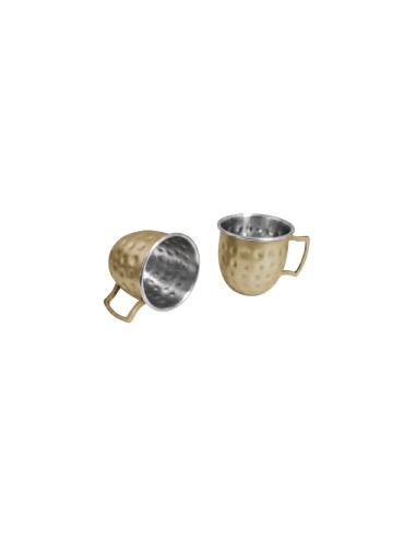 Mini Caneca Moscow Mule Inox Dourado Velho 60ml...