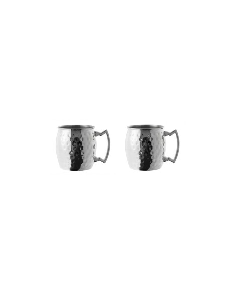 Mini Caneca Moscow Mule Inox Pequena 60ml Finger Food 2un
