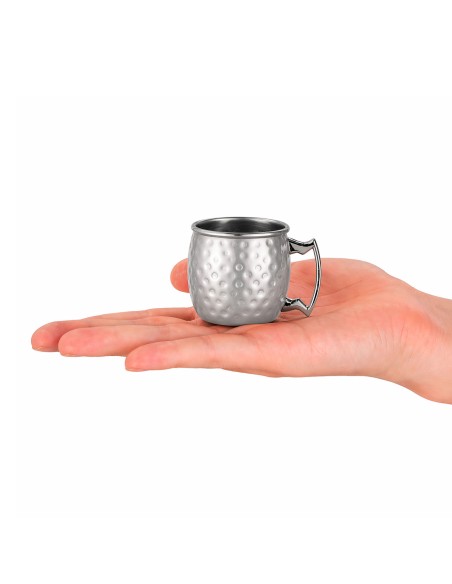 Mini Caneca Moscow Mule Inox Pequena 60ml Finger Food 2un