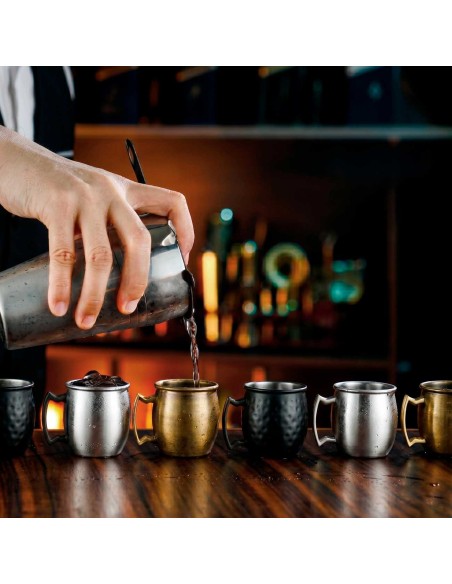 Mini Caneca Moscow Mule Inox Pequena 60ml Finger Food 2un