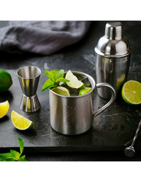 Caneca Moscow Mule Aço Inox 420ml Bar Drink Coquetel