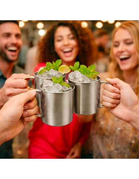 Caneca Moscow Mule Aço Inox 420ml Bar Drink Coquetel