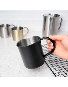 Caneca Moscow Mule Aço Inox Preta 420ml Bar Drink Coquetel 2