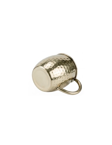 Caneca Moscow Mule Martelada Inox Dourado Velho...