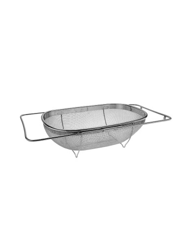 Escorredor de Alimentos Salada Arroz Retratil Inox Alça Pia