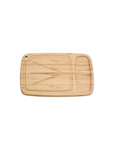 Tabua de Carne Churrasco Bambu Sulco Vinco 40cm