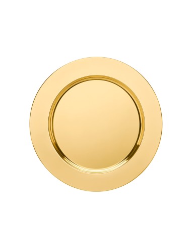 Sousplat Redondo Dourado Prato Inox Mesa Posta...