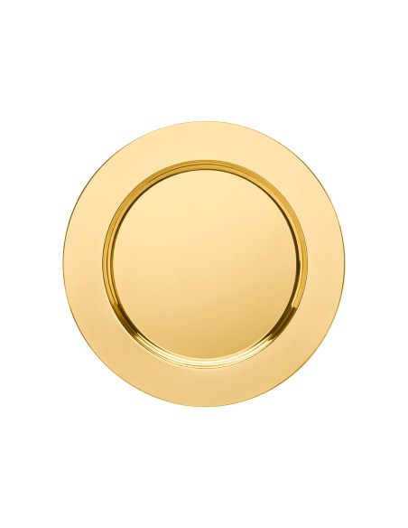 Sousplat Redondo Dourado Prato Inox Mesa Posta Buffet 33cm