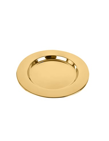 Sousplat Redondo Dourado Prato Inox Mesa Posta...