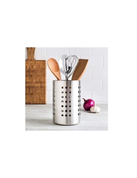 Porta Talheres Utensilios Suporte Aço Inox 1un