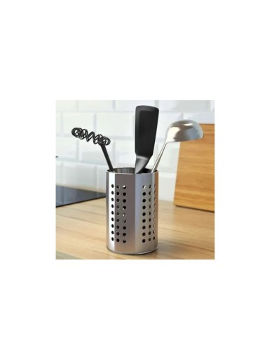 Porta Talheres Utensilios Suporte Aço Inox 1un