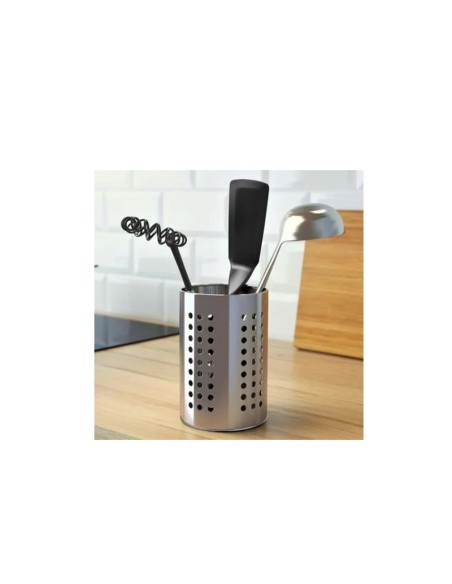 Porta Talheres Utensilios Suporte Aço Inox 1un