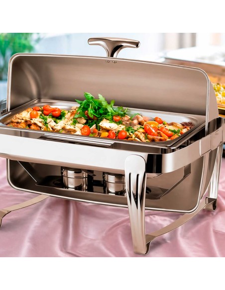 Fogareiro Rechaud Inox Aquecedor Buffet Restaurante Hotel 2un