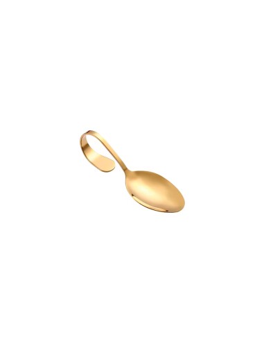 Colher Finger Food Inox Dourado Buffet Entrada...