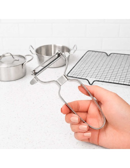 Descascador de Legumes Ralador Manual Aço Inox Lamina 13cm