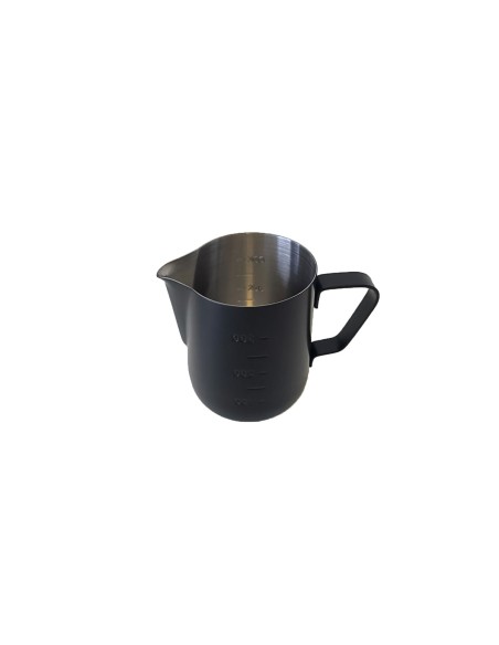 Leiteira Caneca Inox Preta Jarra Bule Pequeno 600ml