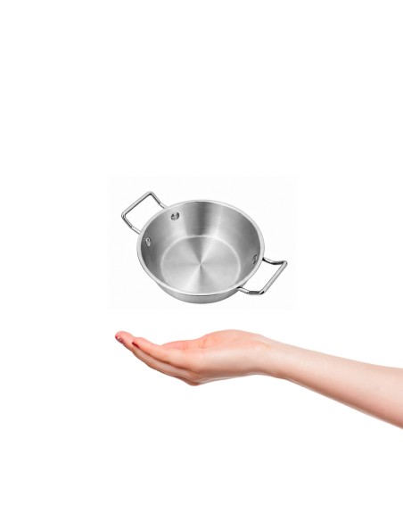Caçarola Mini Panela Couvert Inox Entrada Petisco Porçoes 12cm