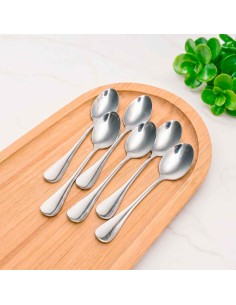 Colher de Cafe Aço Inox Jogo Colheres Pequena 6un 2