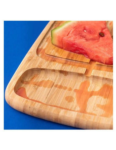 Tabua de Carne Churrasco Bambu Sulco Vinco 40cm