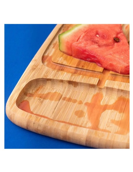 Tabua de Carne Churrasco Bambu Sulco Vinco 40cm