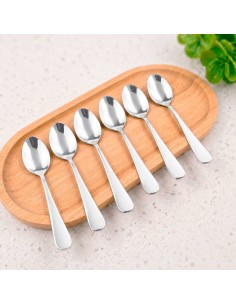 Colher de Cha Aço Inox Jogo de Colheres 6un 2