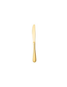 Faca de Sobremesa Dourado Ouro Aço Inox Talheres Buffet