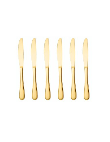 Faca de Sobremesa Dourado Ouro Inox Buffet...
