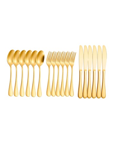 Talheres de Sobremesa Dourado Faqueiro Garfo...