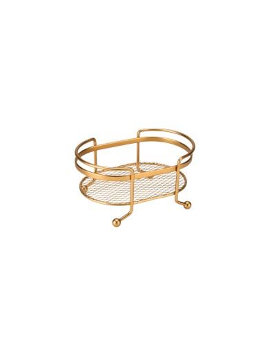 Bandeja Oval Mini Organizador Dourado Porta...