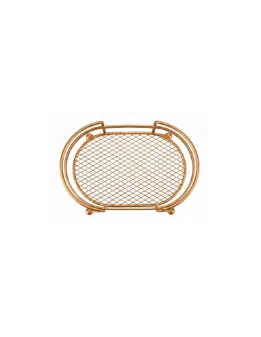 Bandeja Oval Mini Organizador Dourado Porta...