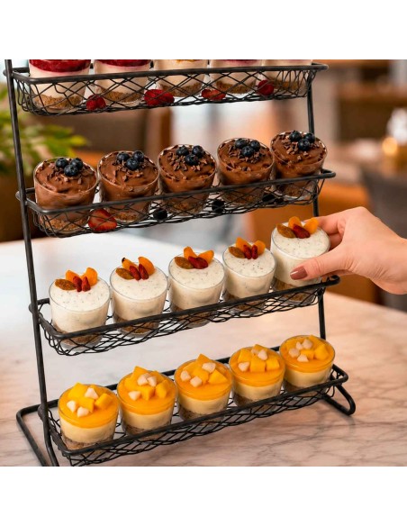 Suporte Buffet Finger Food Doces Frios Porta Capsula Preto