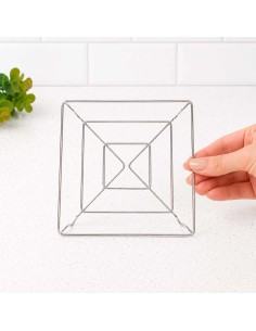 Descanso de Panela Suporte Quadrado Aço Inox Apoio Mesa 2