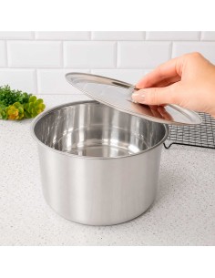 Porta Mantimentos Aço Inox Lata Pote com Tampa Armazenar 3L 2