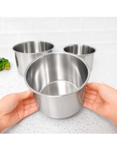 Pote Bowl Inox Multiuso Molheira Recipiente Lata Buffet 2L 2