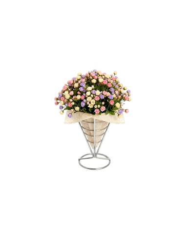 Suporte Cachepot Cone Inox Decoraçao Flor Vela...