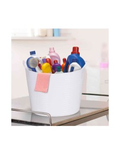 Balde Flexivel Cesto Multiuso Branco Roupa Brinquedos 15L 2