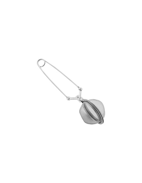 Infusor de Cha Pinça Esfera Redonda Peneira Inox Ervas