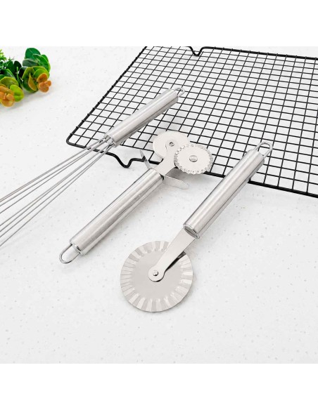 Cortador de Massas Carretilha Dentada Inox Pastel Pizza