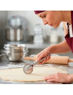 Cortador de Massas Carretilha Dentada Inox Pastel Pizza 2