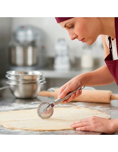 Cortador de Massas Carretilha Dentada Inox Pastel Pizza